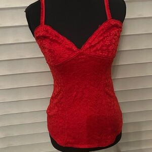 Vintage Guess Red Lace Camisole